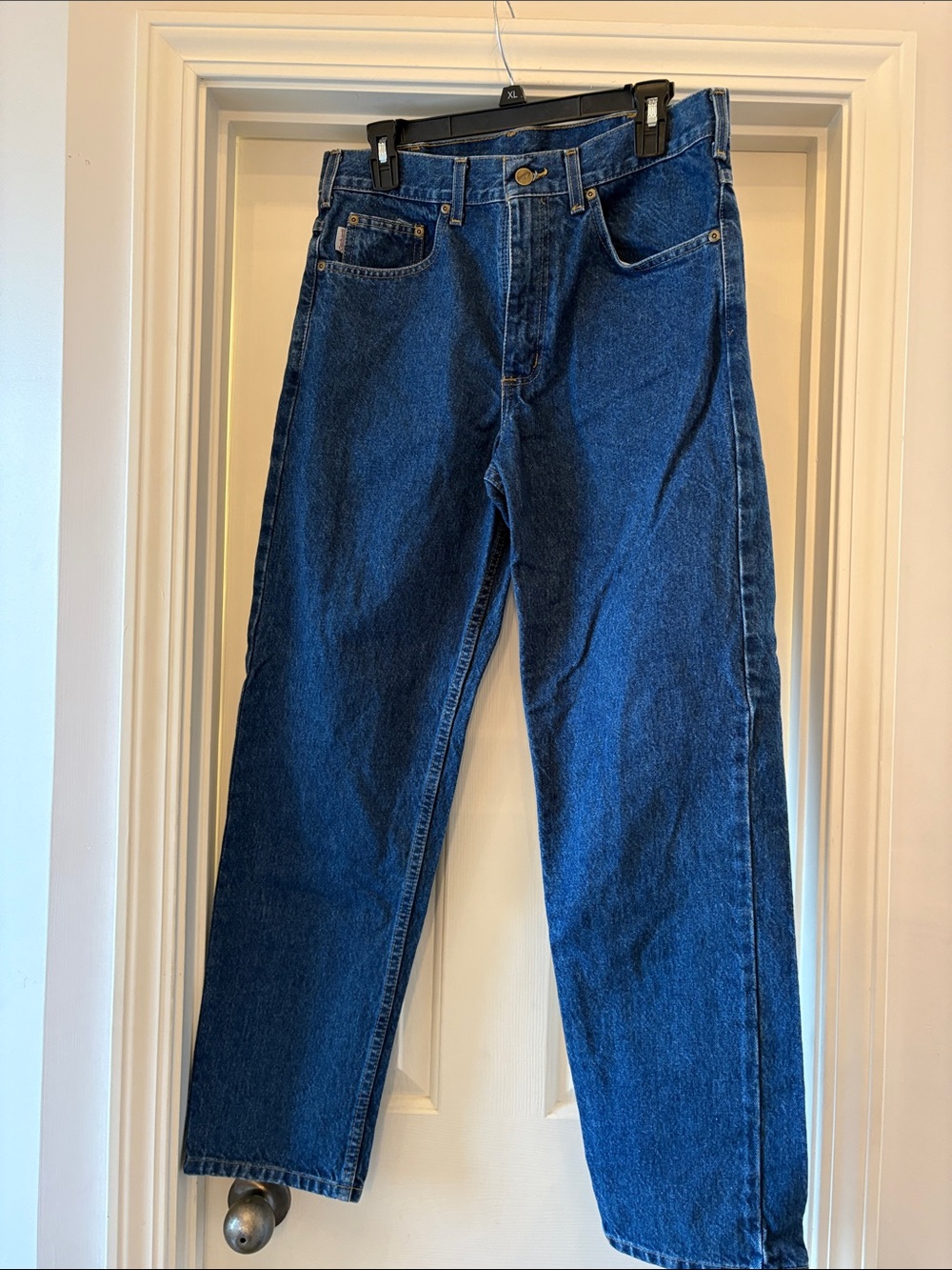 Carhartt Men's Straight Leg Jeans in Deep Blue Denim size 32 x 30